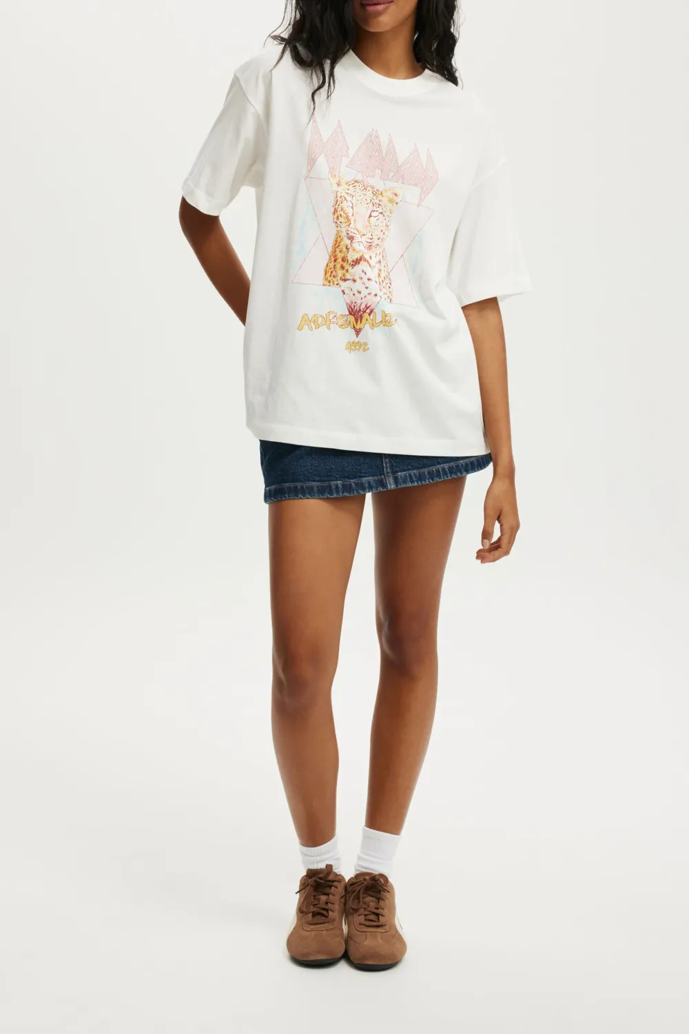 Leopard Crew Neck Loose T-Shirts