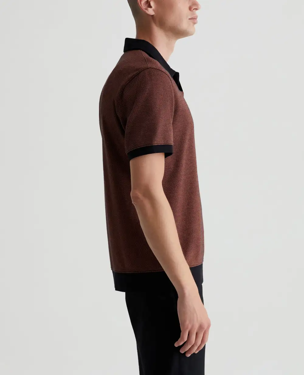 Men's Check Pattern Polo Shirt