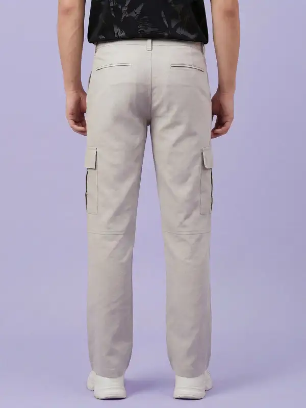 Classic Straight-Fit Mid-Rise Cargo Trousers