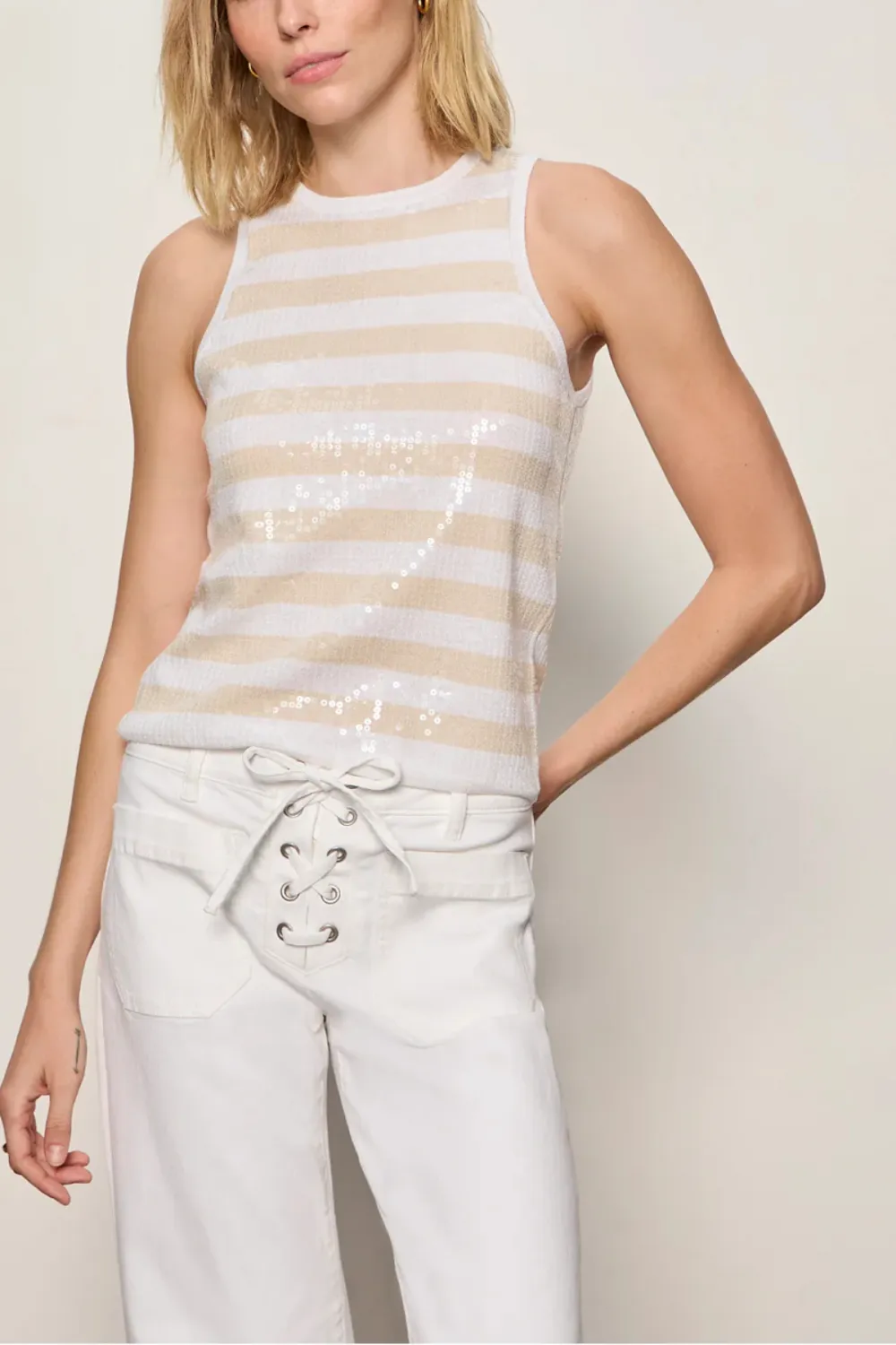 Stripe Sanctuary Shine Top