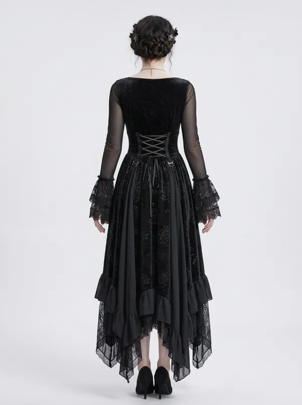 Victorian-Inspired Rose Victorian Corset Look Women's Gothic Dress