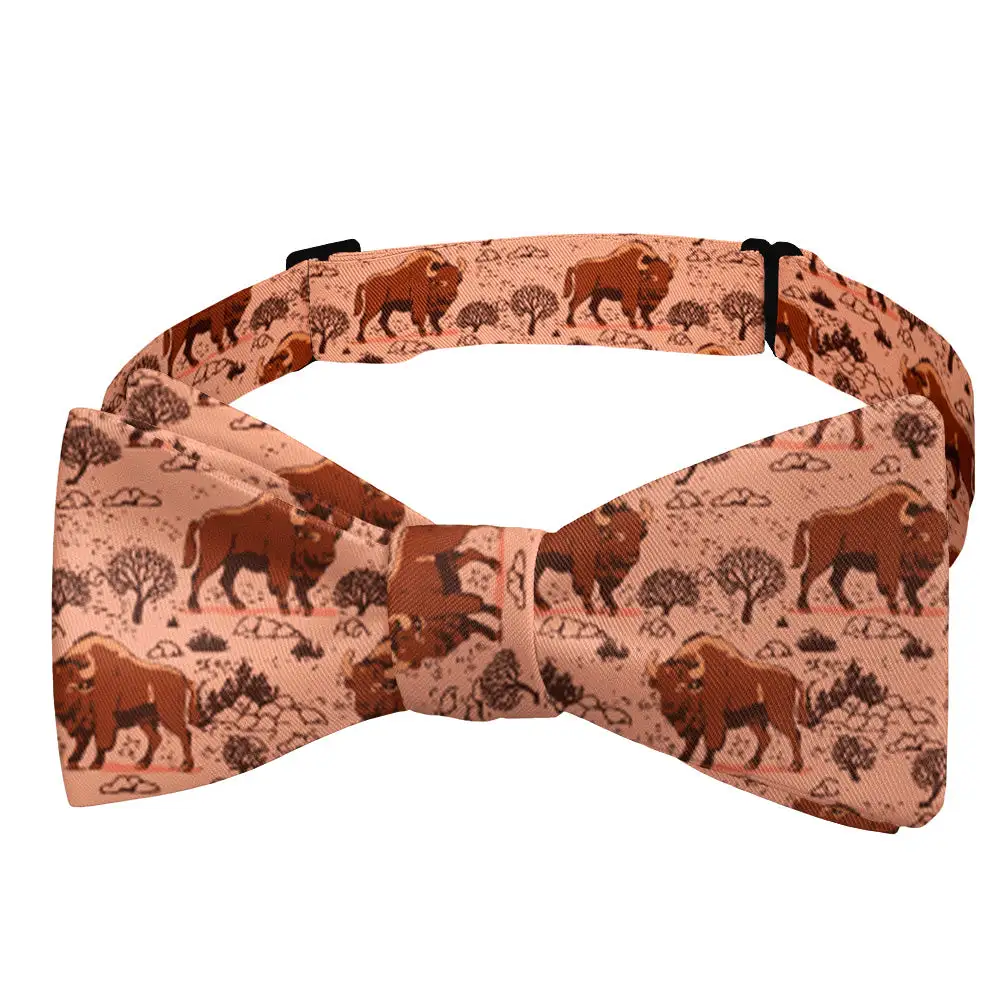 Basin Bison Pattern Bow Tie