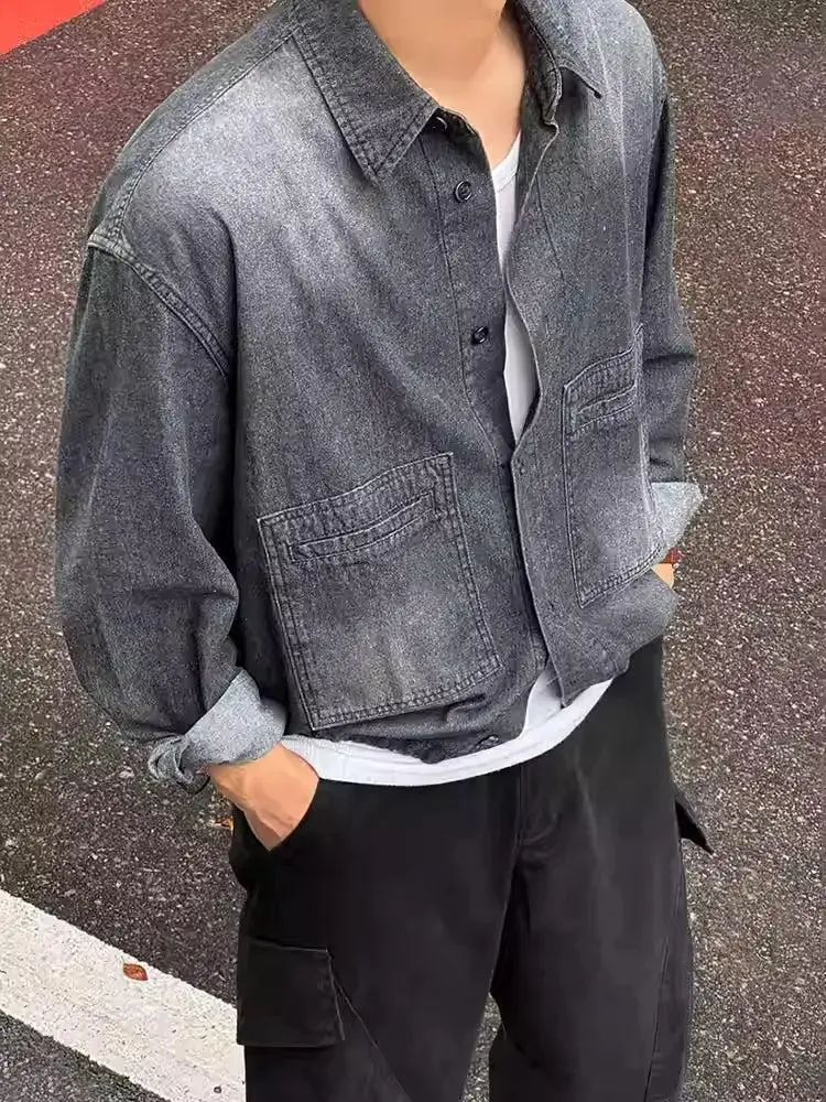 Washed Two-Pocket Denim Shirt