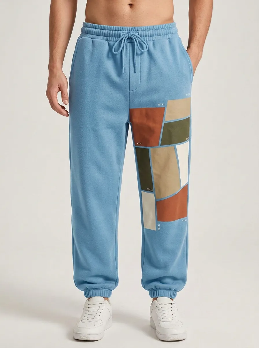 Unisex Structured Colorblock Street Sweatpants