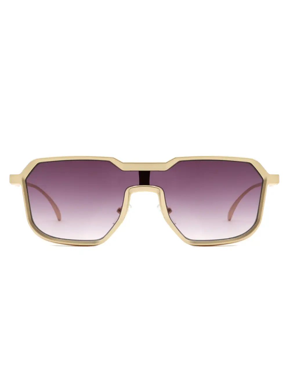 Matte Square Geometric Frame Sunglasses