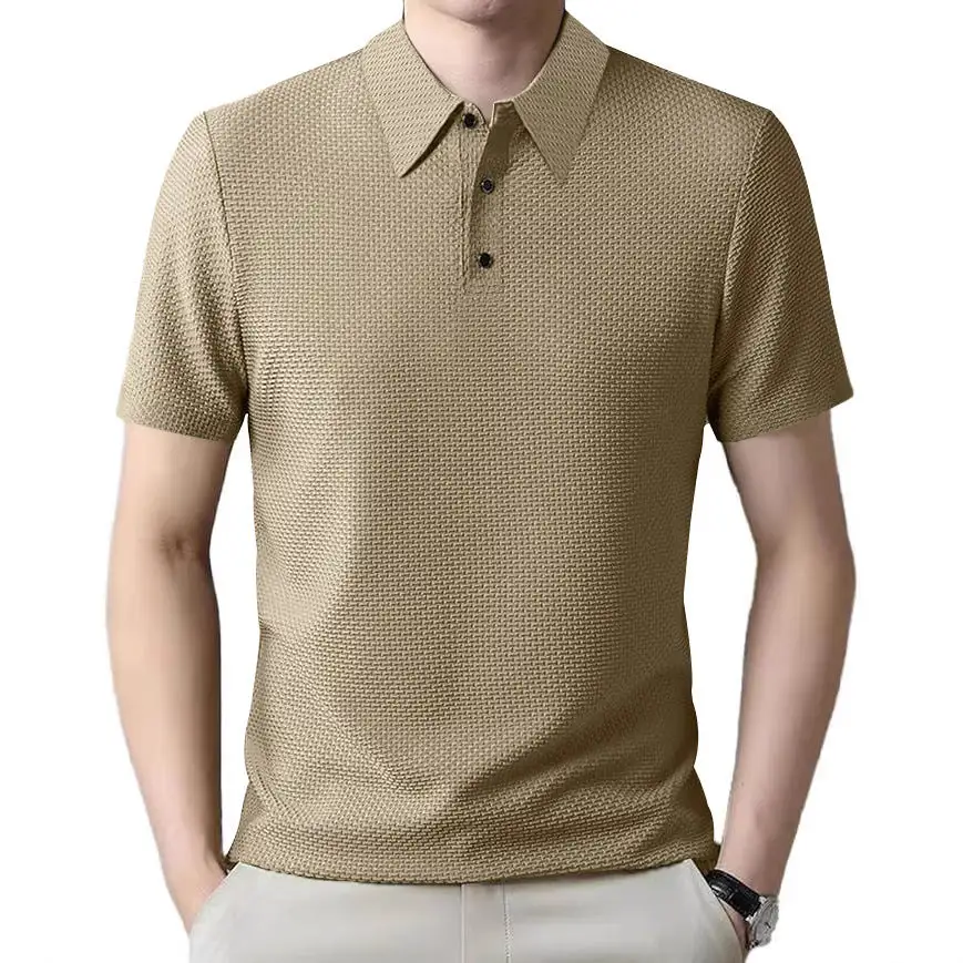 Button Placket Jersey Polo Shirt