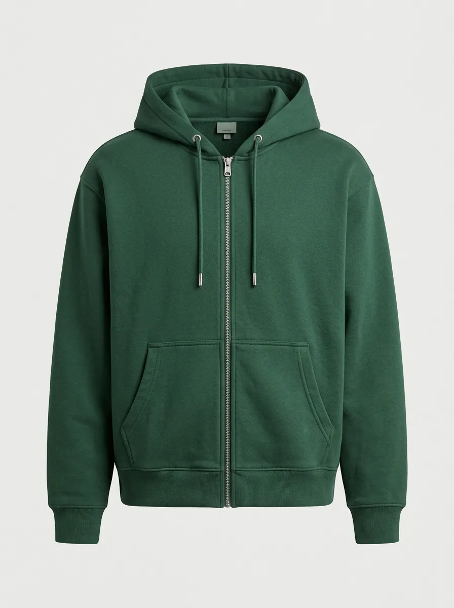 Modern Zip-Up Minimalist Solid Modern Look Men's Hoodie
