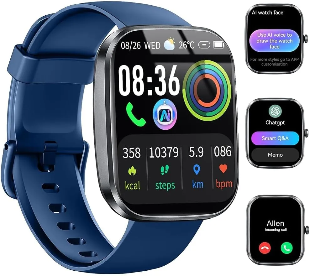 Smart Watch for Women Men, Alexa Built-in, Smartwatch for iPhone & Android Bluetooth Call, 1.91