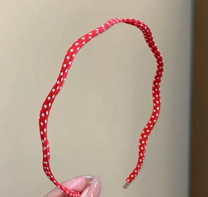 Polka Dot Wavy Skinny Headband
