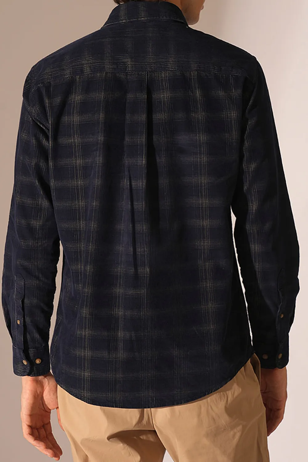 Casual Corduroy Check Shirt