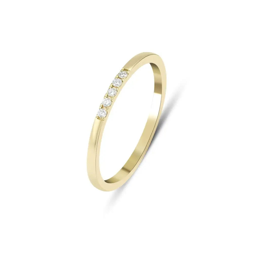 Minimalist Diamond Wedding Ring
