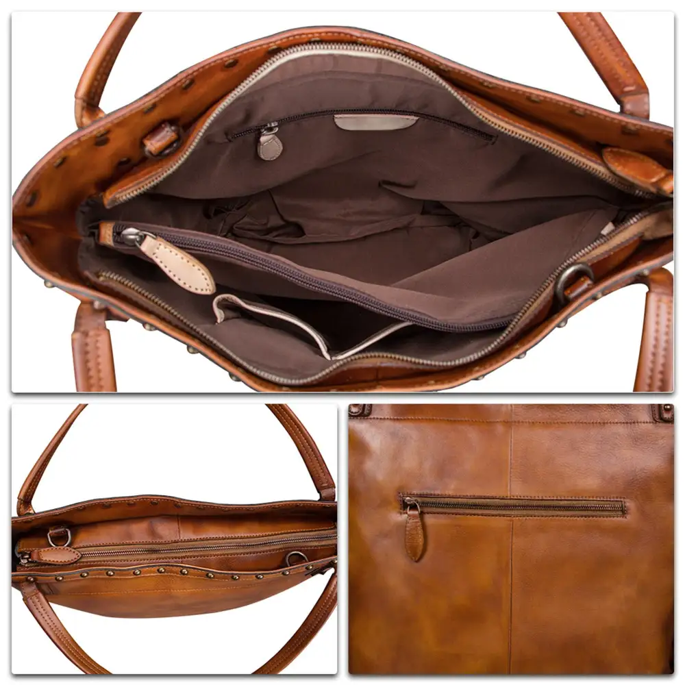 Vintage Leather Satchel Shoulder Bag