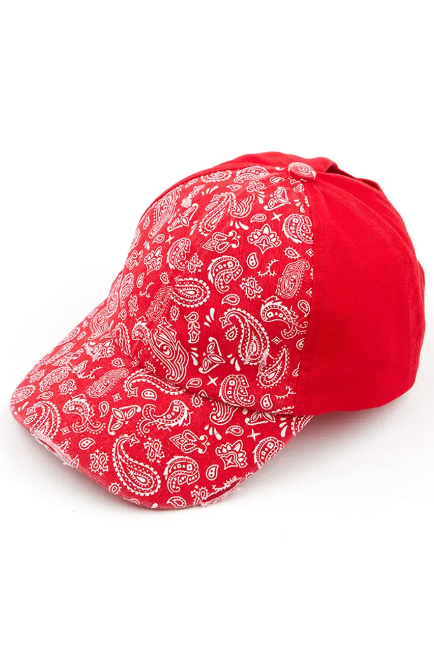 Paisley Ponytail Baseball Cap