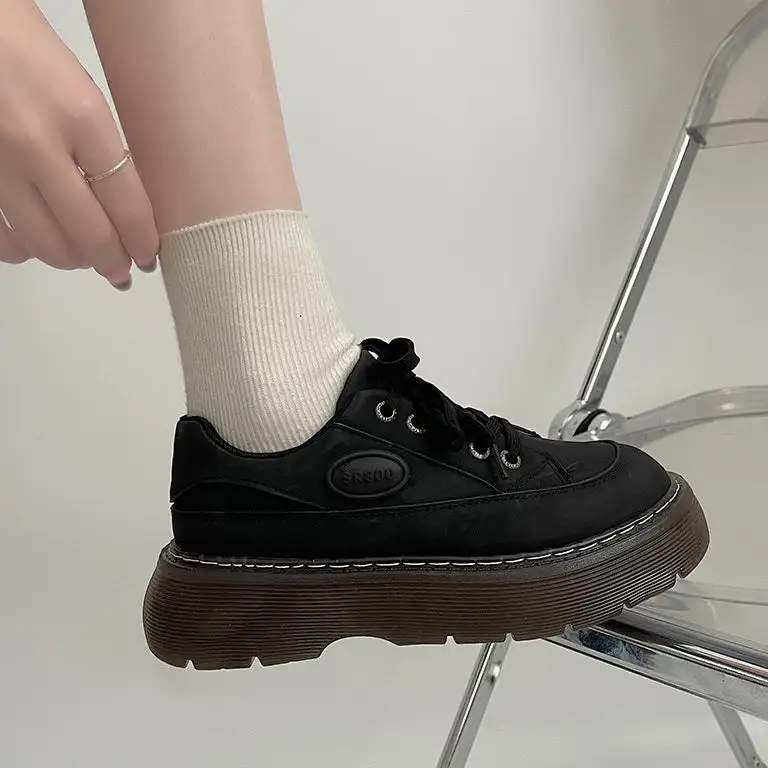 Brown Aesthetic Platform Oxford Shoes