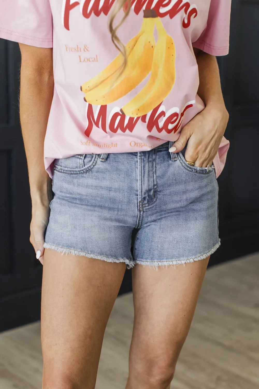 High-Rise Denim Everyday Shorts