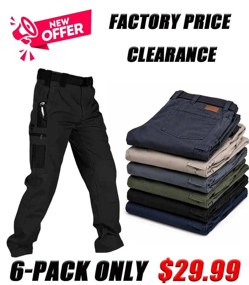 Men's Solid Color Tactical Work Pants