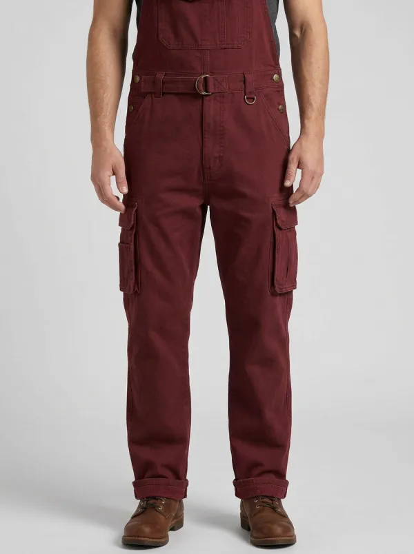 Men's Casual Outdoor Olive Green Cargo Bib Overalls
