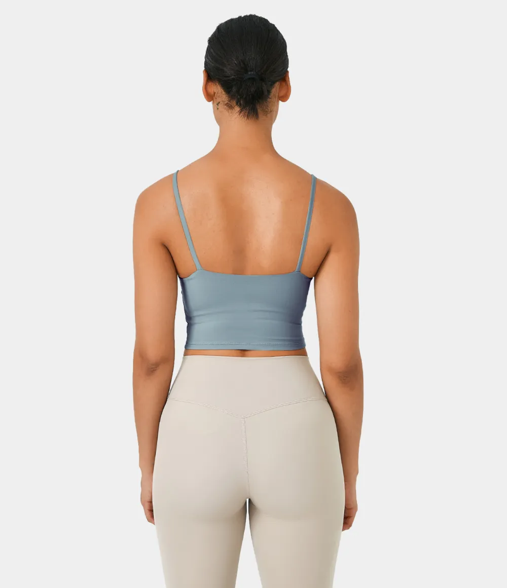 Basic Padded Workout Cropped Tank Top