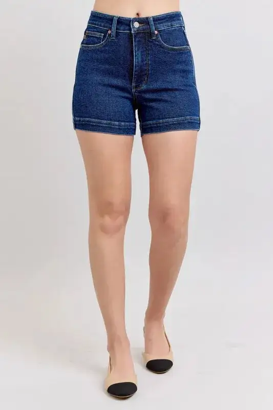 High Waist Tummy Control Shorts Denim Pants