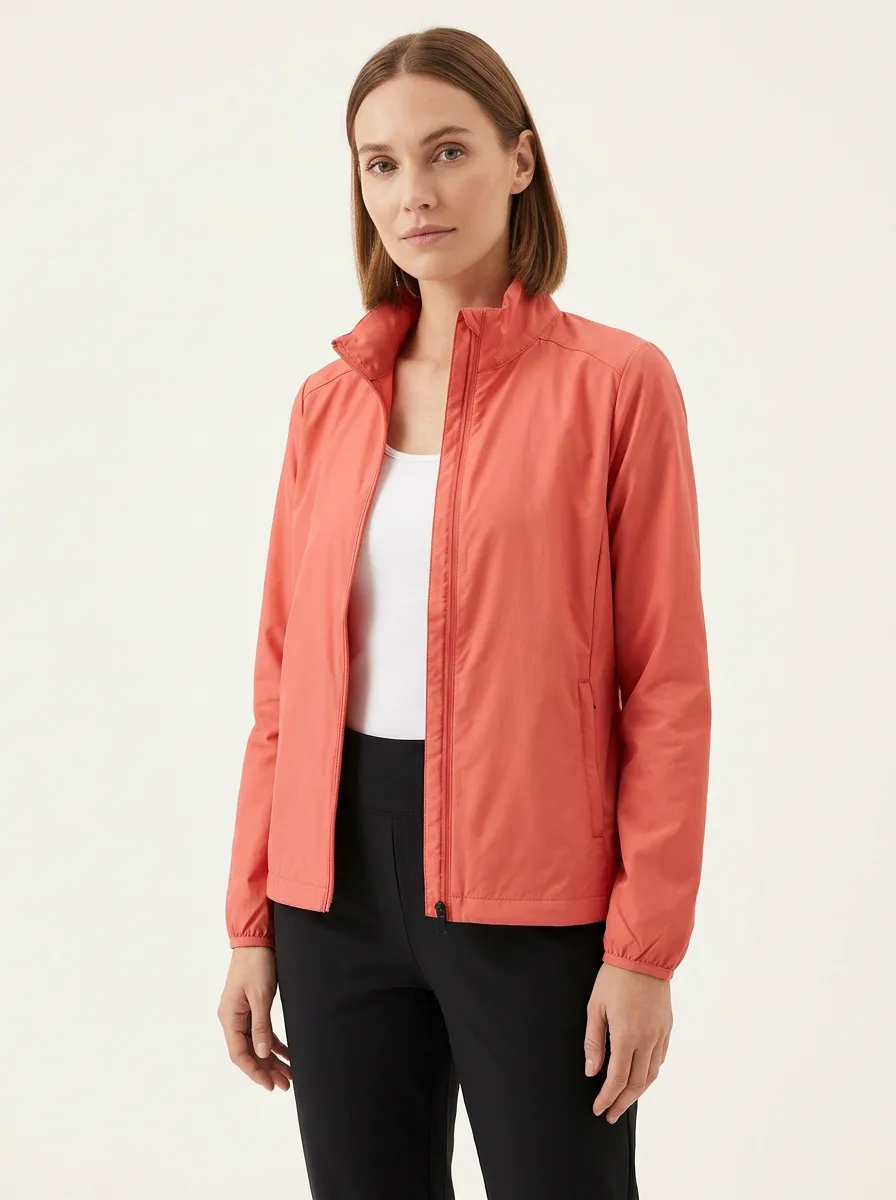 Women's Zip-Front Stand Collar Jacket