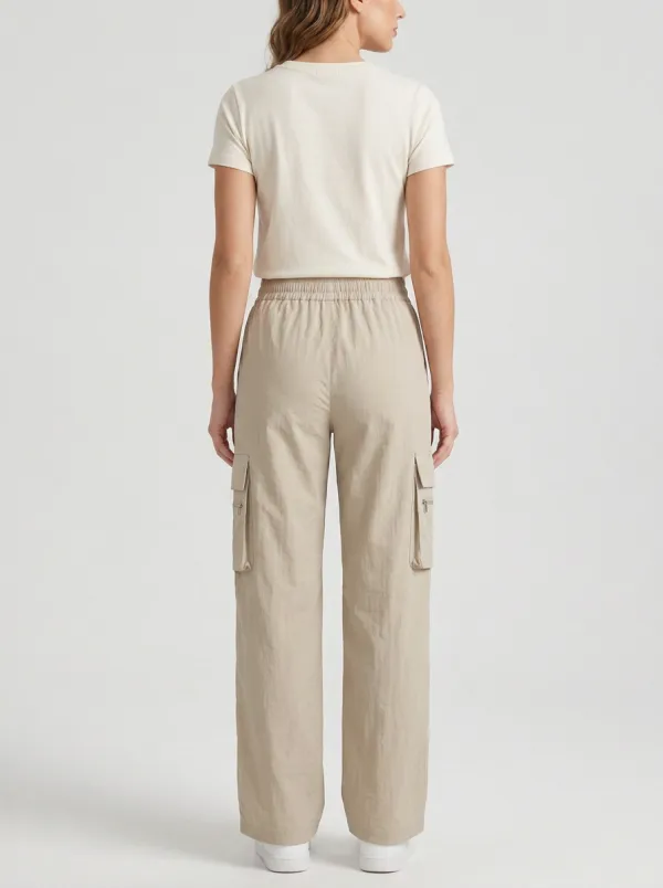 Elastic-Waist Casual Breathable Cargo Pants