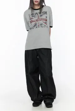 Solid Baggy Jeans