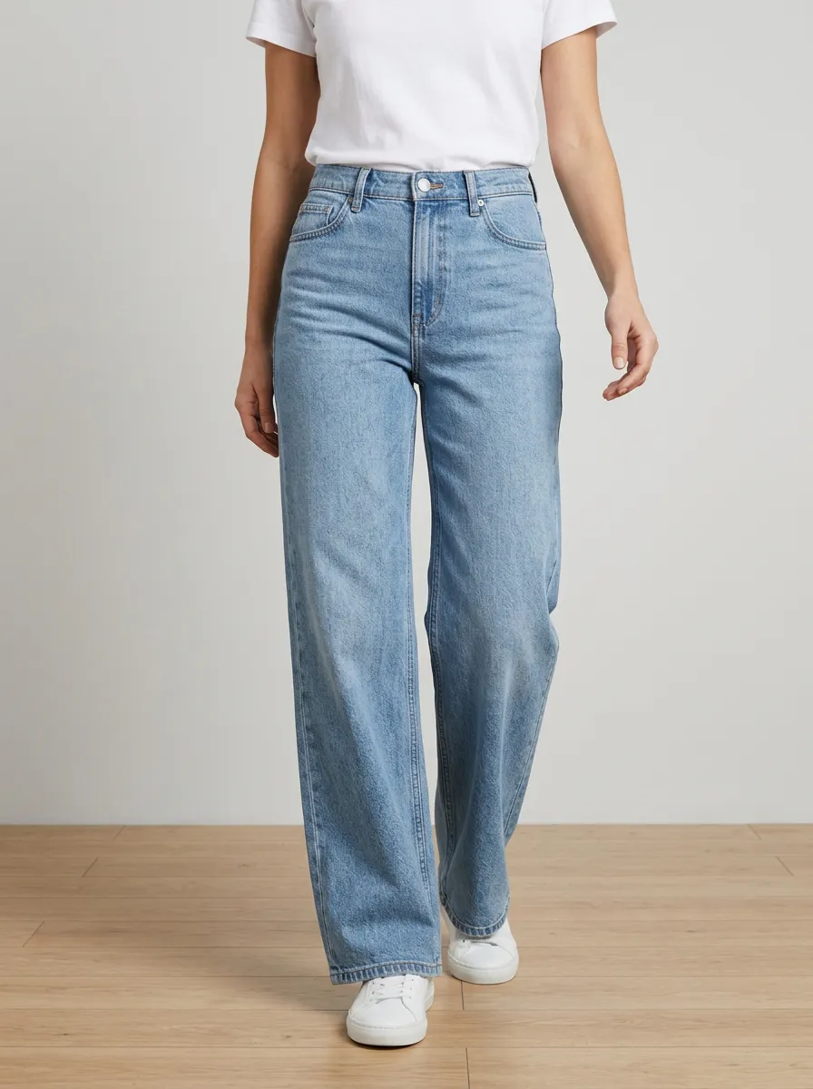 Washed Casual Denim Jeans