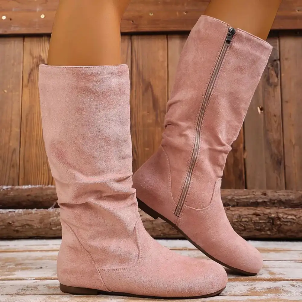 Classic Round Toe Side Zip Boots