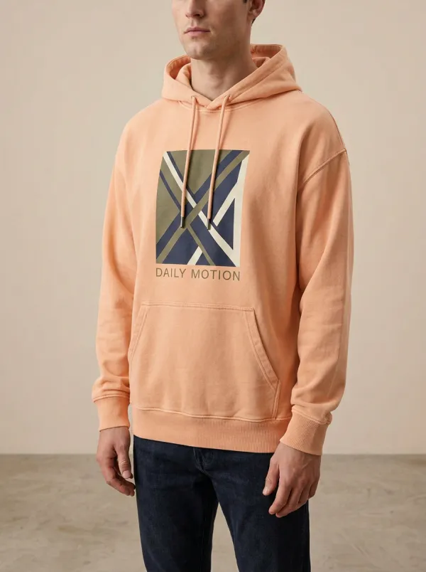 Men's Modern Daily Motion Geometric Abstract Print Hoodie