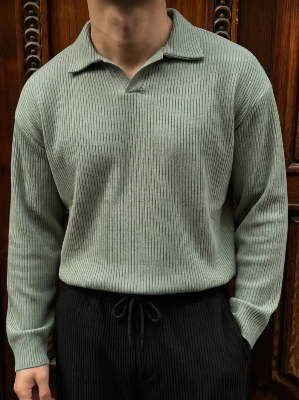 Relaxed Ribbed Sweatershirt