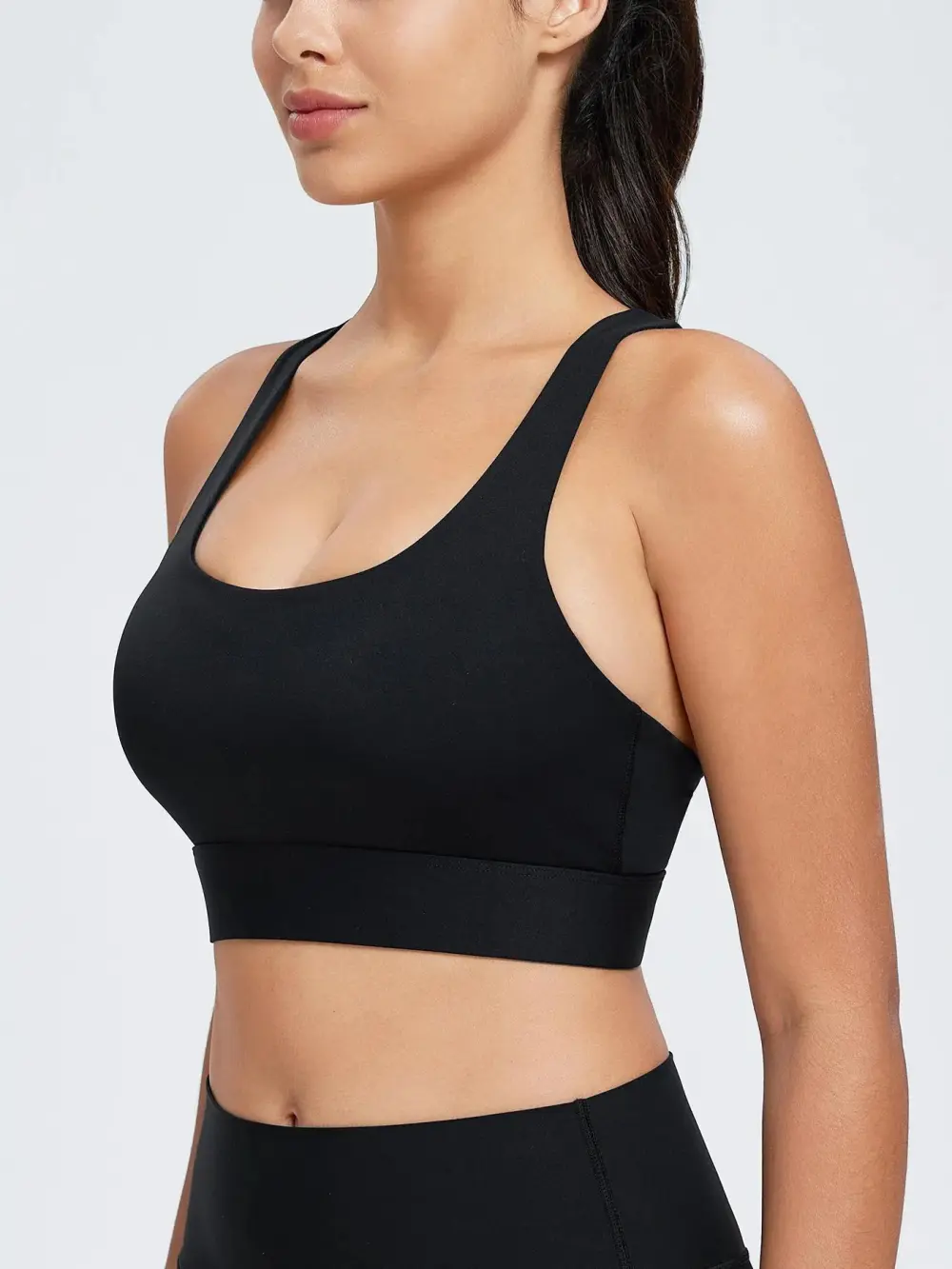 Women's Sport Bras 3 Row Adjustable Hook-eye Closure Criss-Cross Back Workout Bras
