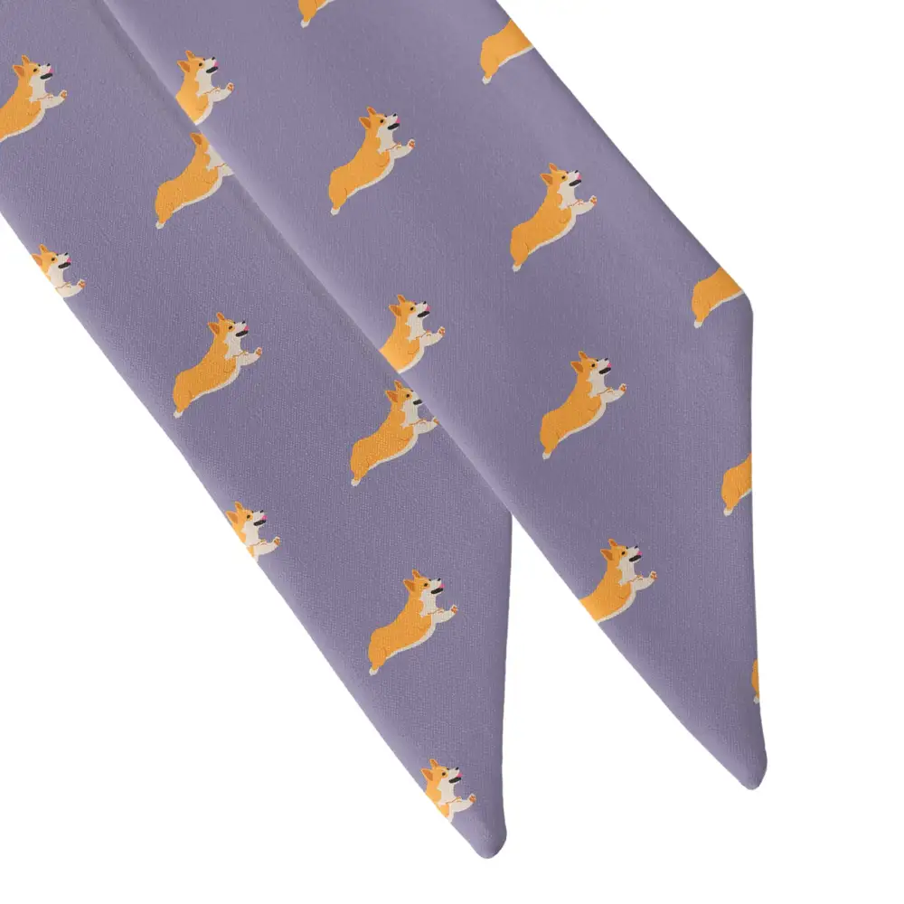 Corgi Motif Hair Scarf