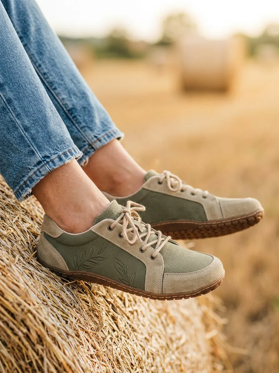 Trail-Inspired Leaf Graphic Modern Look Unisex Barefoot Shoes