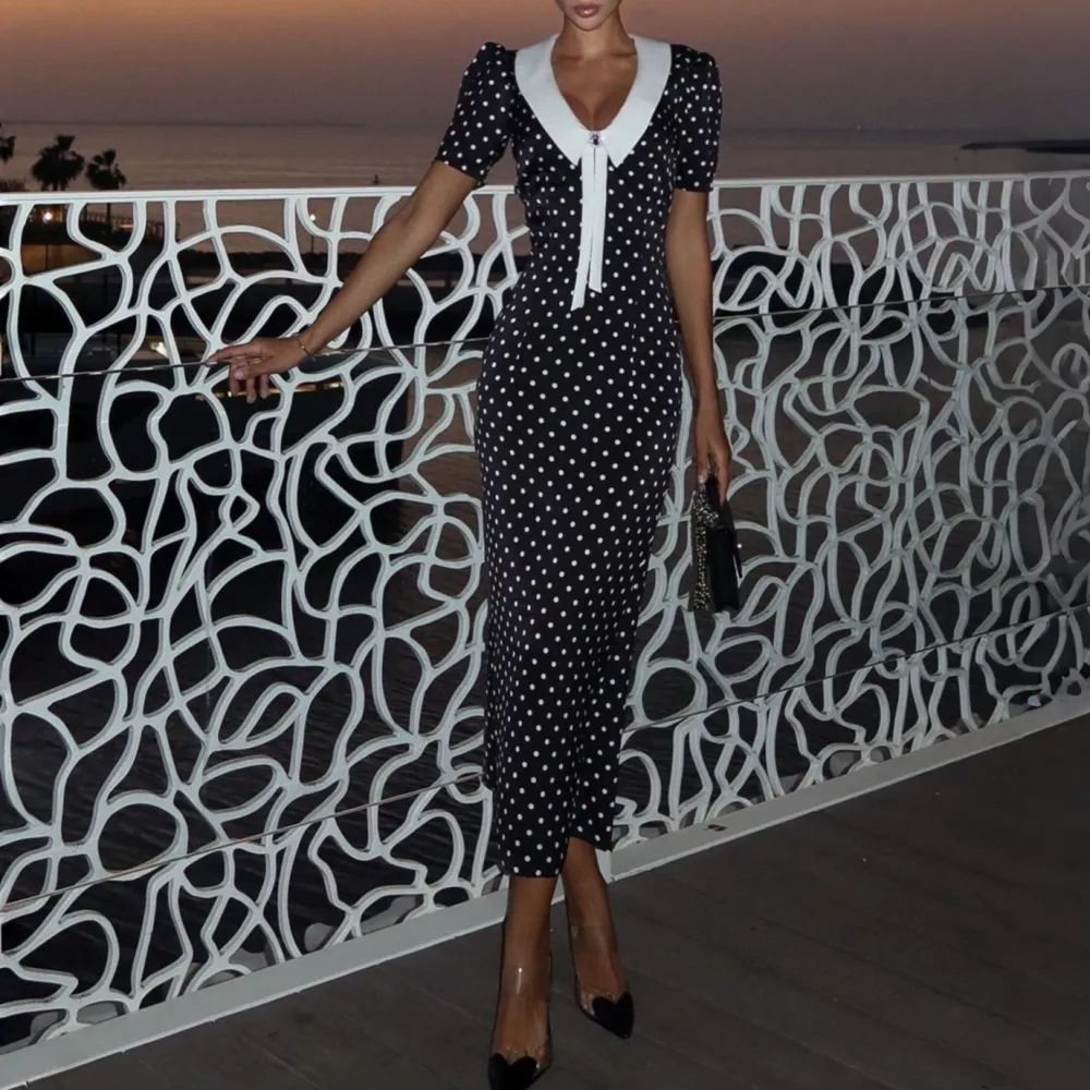 Polka Dot Vintage Midi Dress