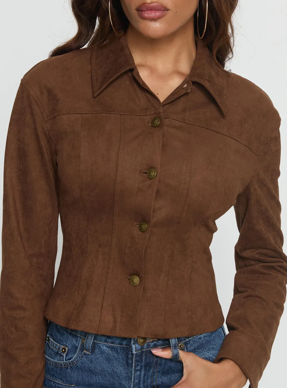 Women’s Streetwear Faux Suede Jacket