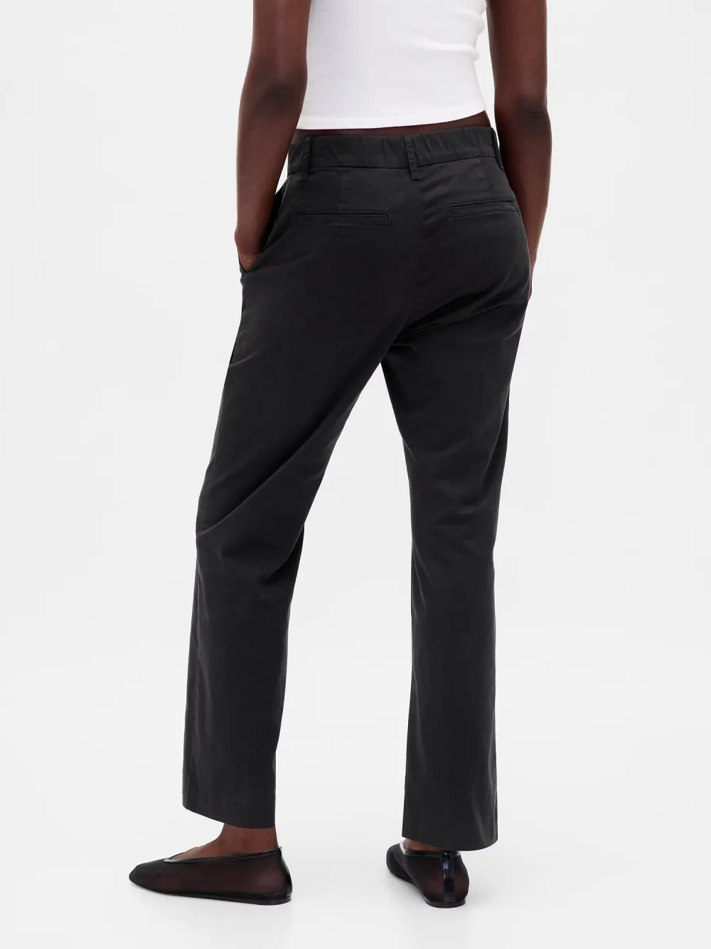 Mid-Waist Stretch Pants