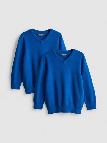 3-7yrs | 2pk Unisex Cotton Rich V-Neck School Jumpers detail 2