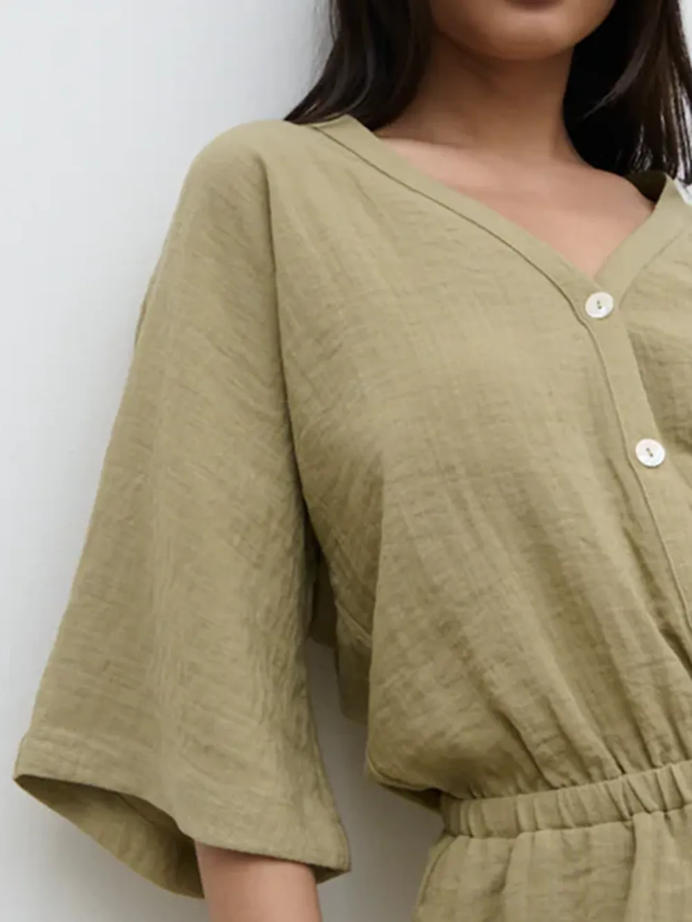 Daily V-Neck Jumpsuit