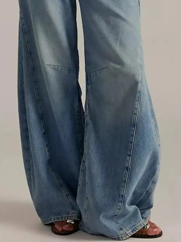 Modern Washed Wide Leg Jeans