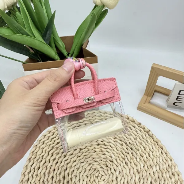 Mini Transparent Earphone Case Bag Charm