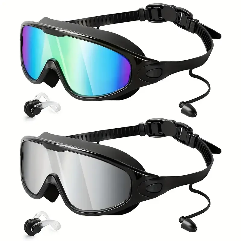 2 Pack Anti-Fog Swim Goggles For Adults
