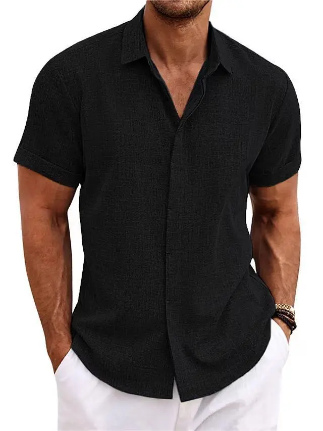 Cotton Linen Short Sleeve Shirt