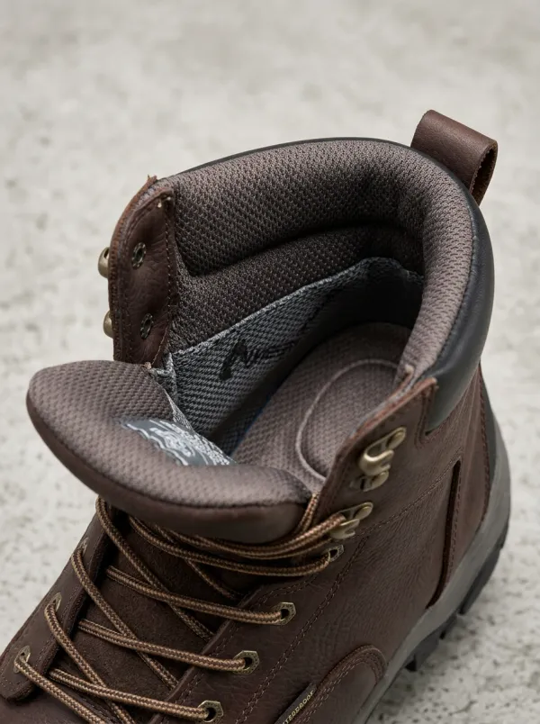 Outdoor-Ready Leather-Look Men's Waterproof Work Boots