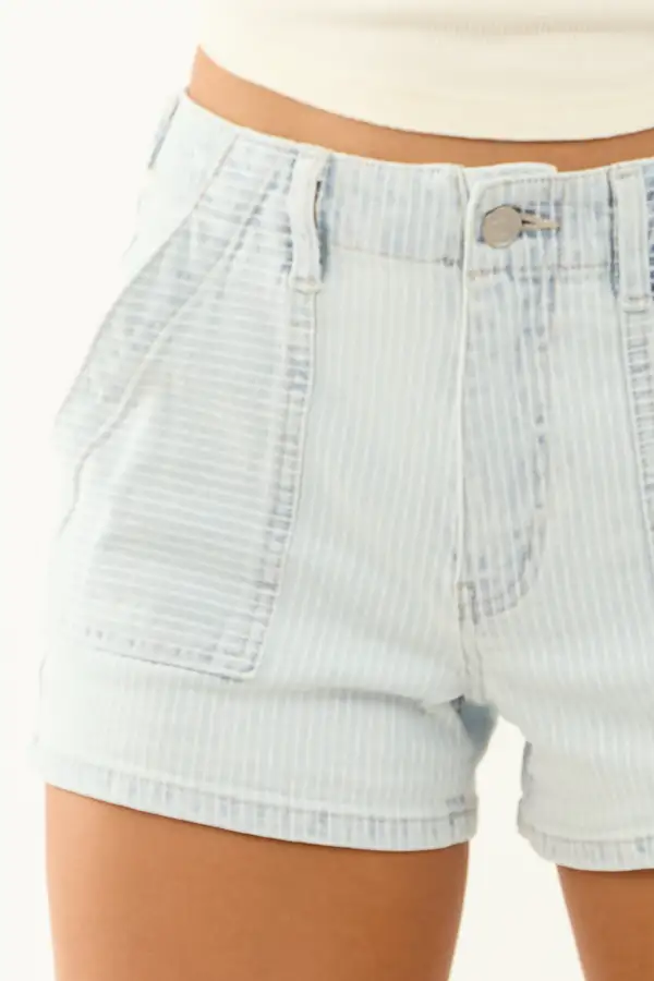 Pin Stripe Boyfriend Shorts