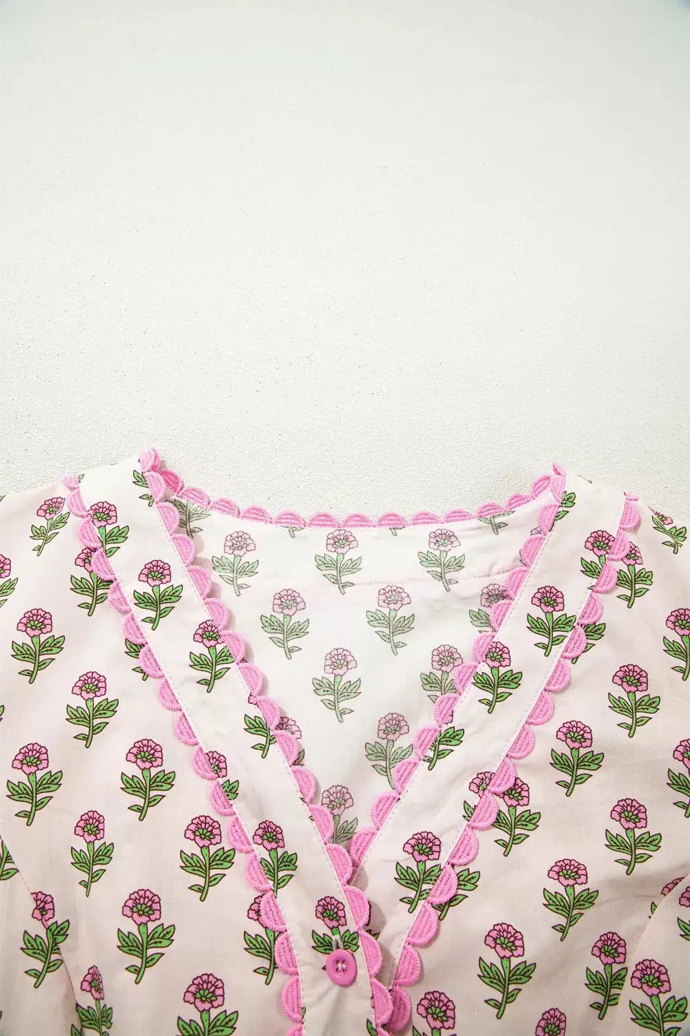 Structured Shape Floral Printed V Neck Dress