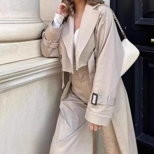 Refined Patch Pocket Trench Coat