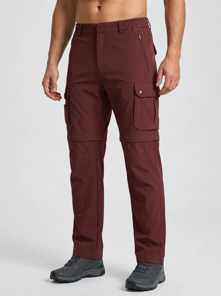 Men's Outback Adventure Multi-Pocket Waterproof Zip-Off Tactical Cargo Pants