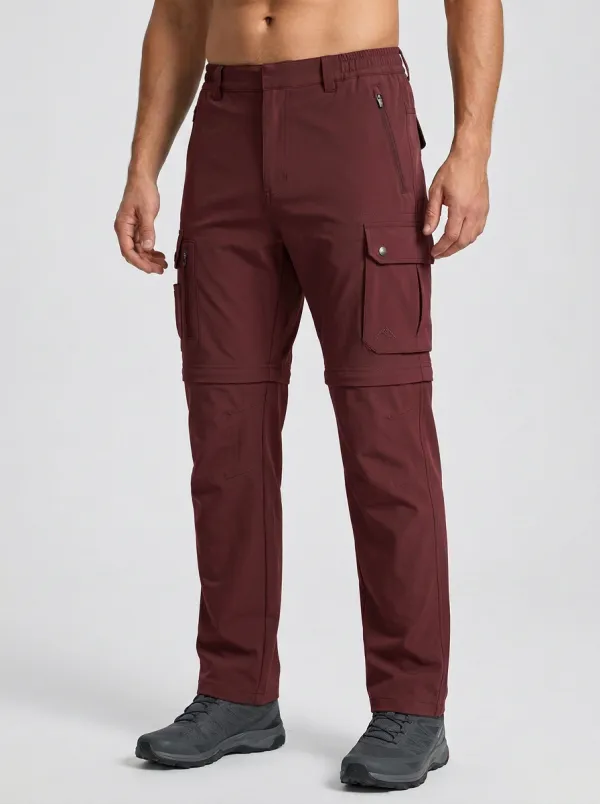 Men's Outback Adventure Multi-Pocket Waterproof Zip-Off Tactical Cargo Pants