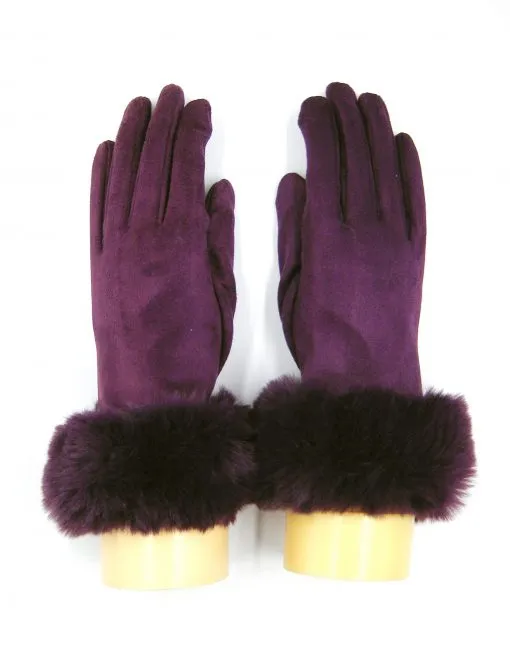 Classic Faux Fur Trim Gloves