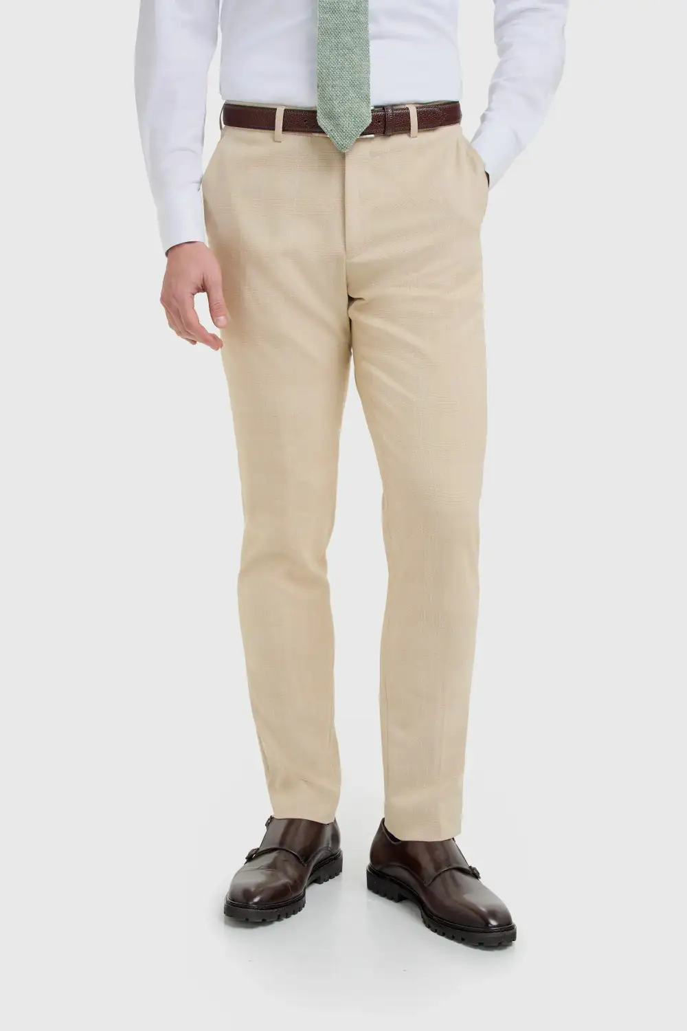 pants Beige Check